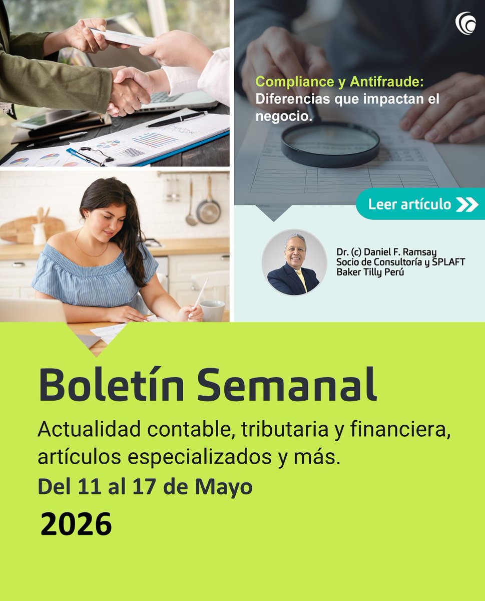 BakerTillyPeru's tweet photo. 📢¡Recibe las últimas noticias financieras y consejos de expertos! Suscríbete a nuestro boletín semanal.

👉Suscribirse: https://t.co/GLAtwsevgF

#bakertillyperu #Consultores #bakertilly #bakertillyperu #nowfortomorrow #wearebakertilly #Boletin #laboral #notícias https://t.co/NIPgdsiM1h