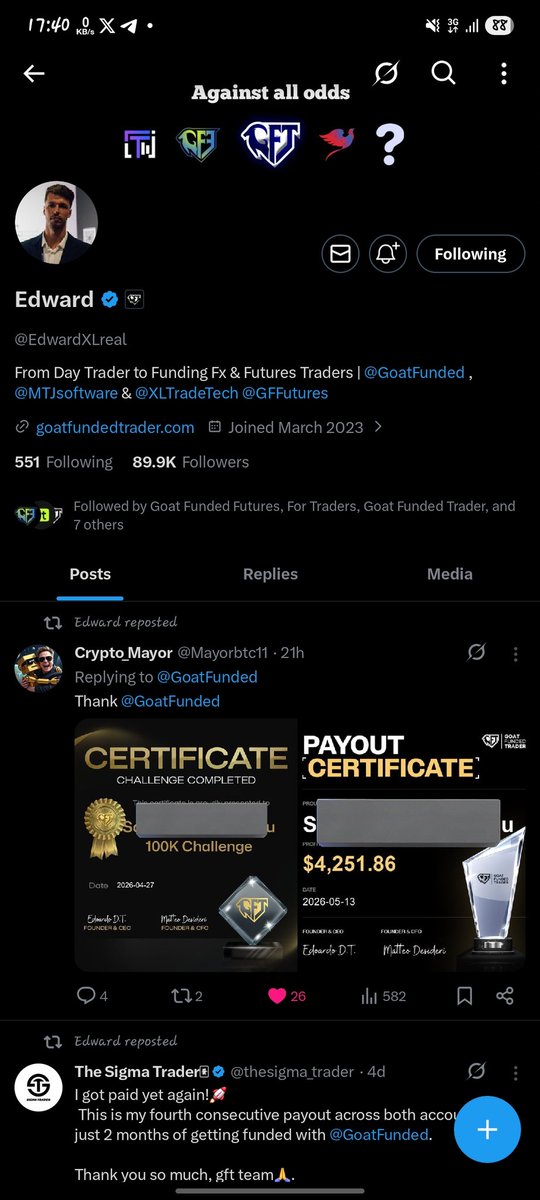 2tunexx's tweet photo. @GoatFunded @EdwardXLreal One thing I like about GFT is their real time data, so accurate and different from other prop... 

@jahan__123 @_B_JOSEPH https://t.co/hfjzeyPE5e