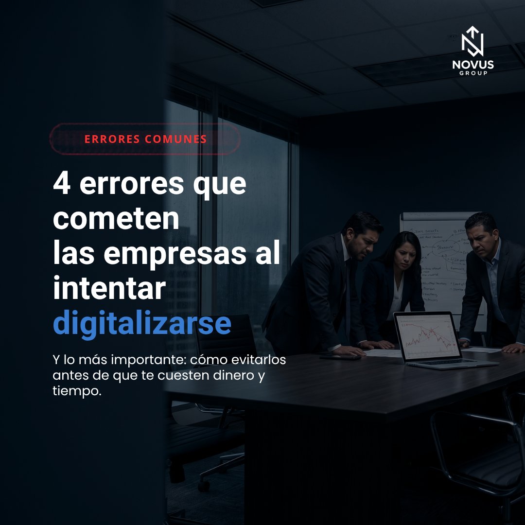 Novusgroup_co's tweet photo. ¿Tu empresa está intentando digitalizarse pero siente que algo no está funcionando? 🚨 Probablemente estás cometiendo uno de estos 4 errores.👇
💬 Cuéntanos en los comentarios: ¿cuál crees que es el error más común? https://t.co/LLtBn9Unry