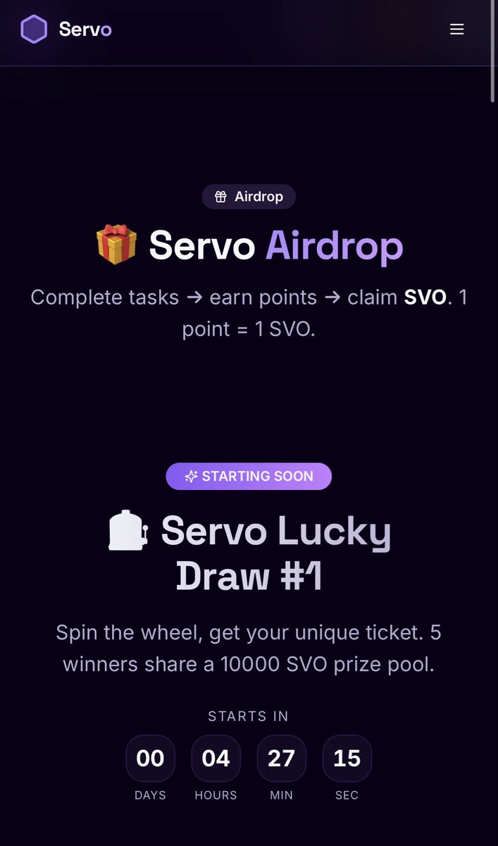 xServoNetwork's tweet photo. 🚨 SERVO LUCKY DRAW #1 IS LIVE! 🚨

The wheels are SPINNING right now 🎰
Your shot at 10,000 $SVO starts NOW.

🎁 Prize Pool: 10,000 SVO
🏆 5 Winners
🎟 1 Spin = 1 Unique Ticket

⚡ Don't wait — early spinners get in before the rush!

How to join 👇
1️⃣ Connect your wallet
2️⃣ Sign in
3️⃣ SPIN THE WHEEL 🎡
4️⃣ Lock in your ticket

The earlier you spin, the better your odds before the crowd floods in 🌊

🔗 https://t.co/dKNUCxOJJM

Tag a friend who needs free SVO 👇
#ServoNetwork #SVO #LuckyDraw #Airdrop #Polygon