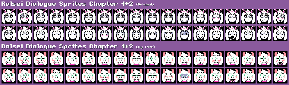 eb16403's tweet photo. Deltarune Art - Ralsei Dialogue Sprites (My Take) https://t.co/vhOpPbmOZL