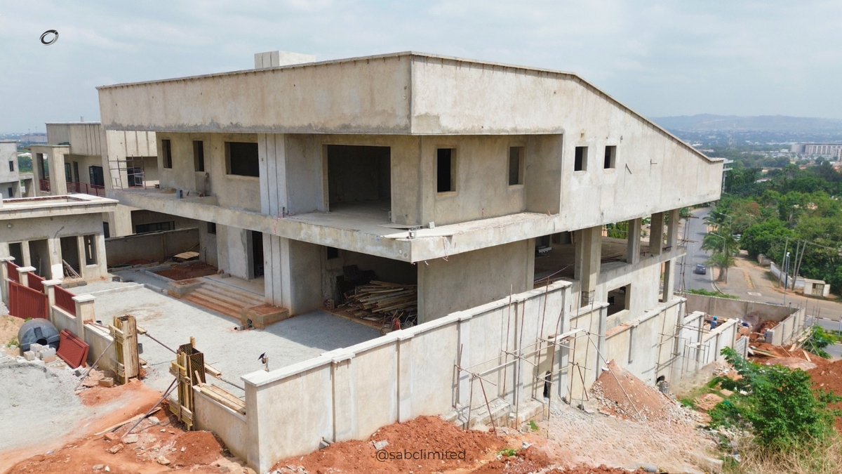 SabcLimited's tweet photo. Thrilled to share these latest shots showing our Villa project's incredible structural progress. 

From raw concrete to a future landmark, quality construction is what we do best! 🏢🛠️

#SABCLimited #ConstructionUpdate #AbujaRealEstate #SiteProgress
#Buildingtomorrowtoday https://t.co/whBUP7vxrO