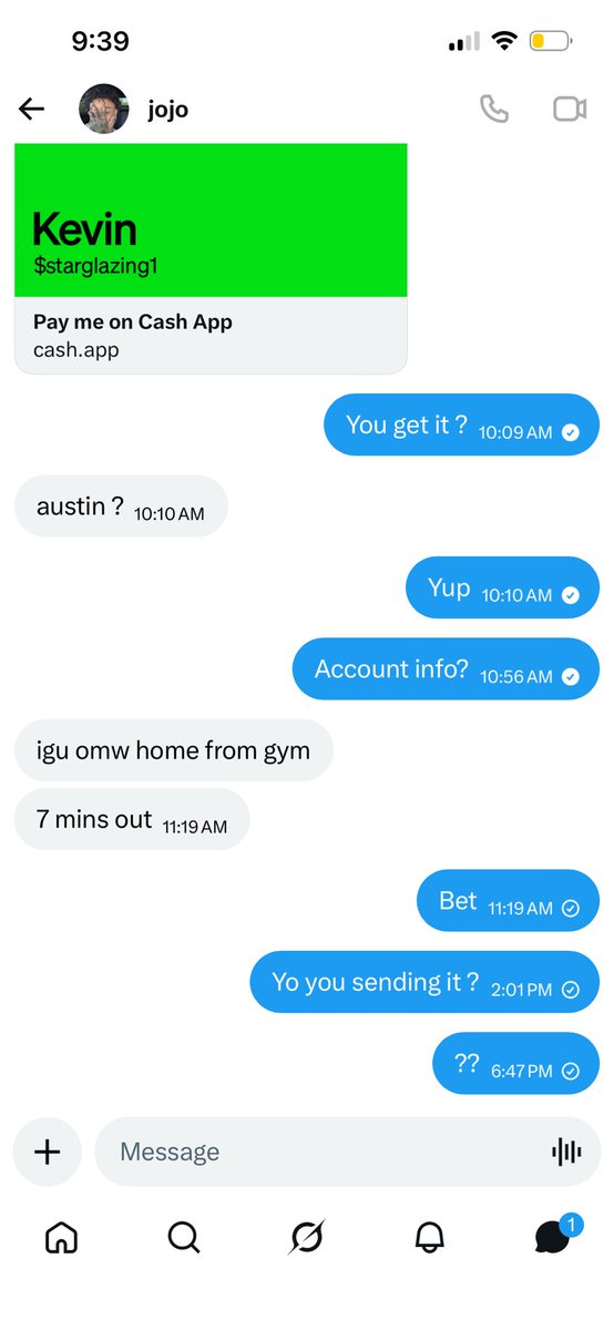 ihyaustn's tweet photo. Mfs be really so broke that they scamming cod accounts in the big 26 waited for a day for you to send the info just for you to block me
@notjojo_ https://t.co/o9vbj02WRC