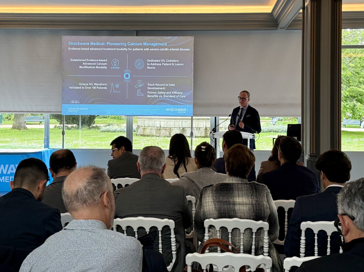 ShockwaveIVL's tweet photo. Thank you to all our amazing distributors for helping us kick off #EuroPCR 2026 in a big way, and congrats to those who received #ShockwaveIVL outstanding partnership awards ⭐ We’d also like to thank Dr @simonjwilson1, Dr Mark Portou and our #ShockNation leaders for putting on such an exciting and informative distributor event. See you all tomorrow at Palais des Congrès!
Presenting physicians are paid consultants of Shockwave Medical. US Rx only. Safety Info: https://t.co/as4irbY3DX