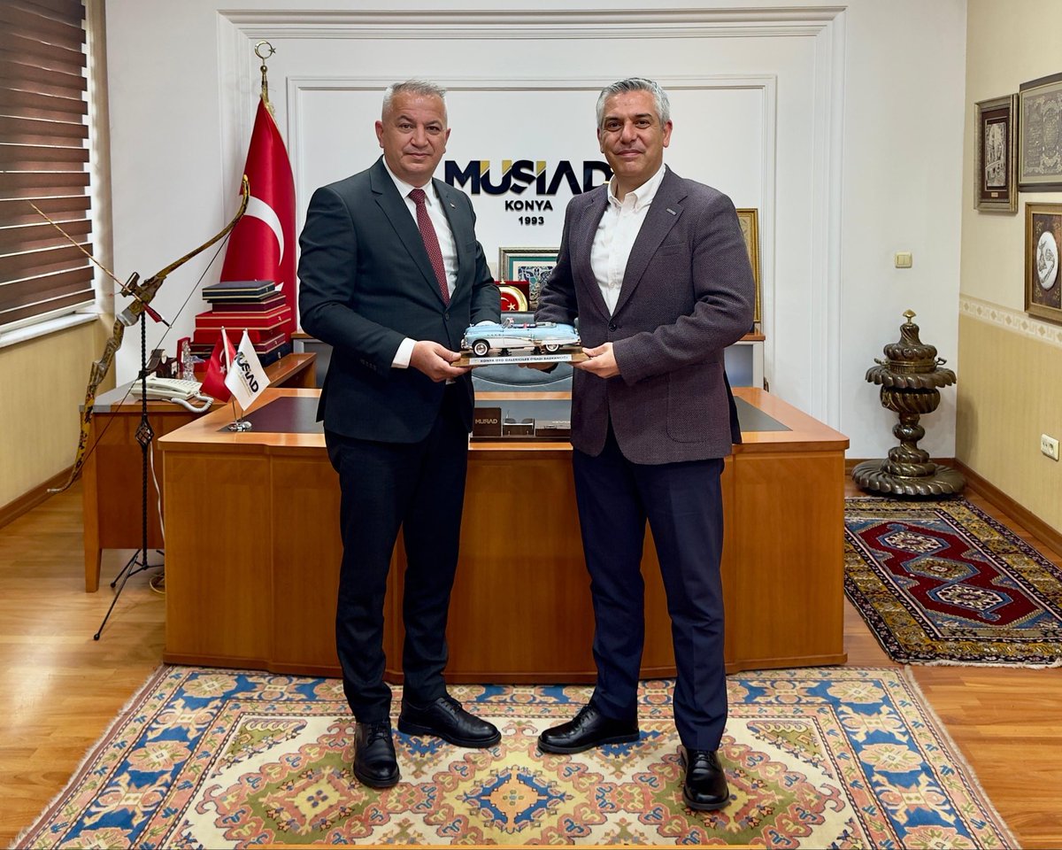 MUSIADKonya's tweet photo. Konya Oto Galericiler Esnaf Odası Başkanı Sn. Abdullah Acıbadem ve Yönetim Kurulu Üyeleri, Başkanımız Sn. Osman Ulular ve Yönetim Kurulu Üyelerimizi ziyaret etti. 

Nazik ziyaretleri ve iyi dilekleri için kendilerine teşekkür ederiz.

@OsmanUlular @abdullahacbadem https://t.co/NhYEbKJ07g