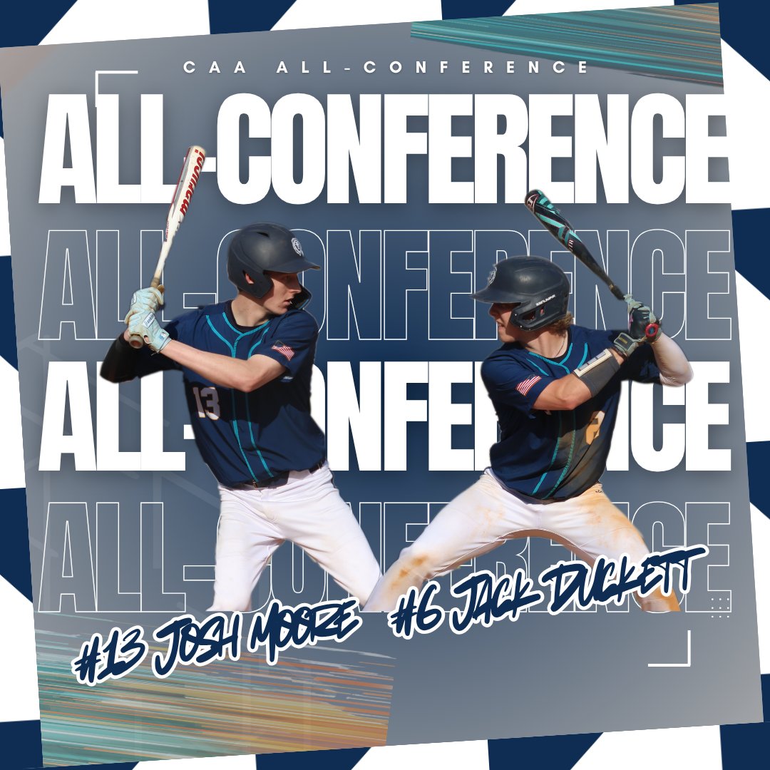 ACALionBaseball's tweet photo. Congratulations to juniors @Jack_Duckett_27 and Josh Moore for being selected to the CAA All-Conference team! https://t.co/3esQfG81Ms