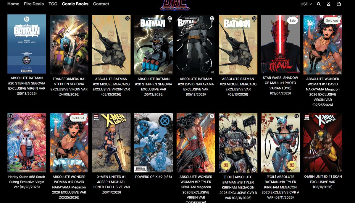 dark_rarityhq's tweet photo. Massive news! Dark Rarity Collectibles indexed over 10k products and you can now buy everything in the shopify store! Tcg, Comics, Supplies you name it! ONE STOP SHOP!

Have a look!
https://t.co/WXkuAzu8MX
#Pokemon #TCG #comicbooks #mondayvibes https://t.co/B5Dh7vJdQf