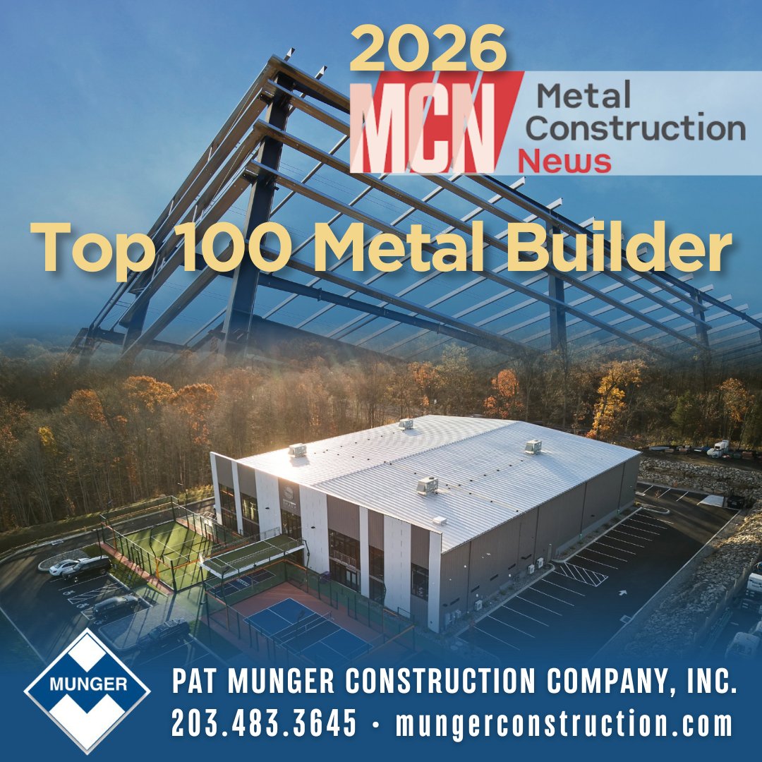 Mungerconstruct's tweet photo. Munger Construction has been named to the 2026 Metal Construction News Top 100 Metal Builders list for 17th consecutive year. Ranked 83rd in steel tonnage and 88th in square footage, the recognition reflects decades of trusted client partnerships and steady work. @MetalConstruct https://t.co/ZBZ01tlpuB