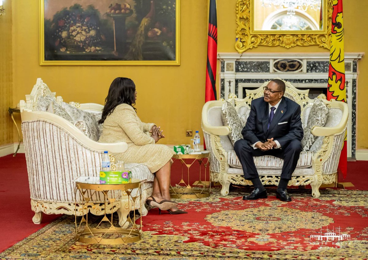HMafudze's tweet photo. This afternoon, I had the honour of presenting my Letter of Credence to H.E. @APMutharika, President of 🇲🇼, reaffirming my commitment to strengthening cooperation, advancing shared priorities, deepening regional integration, and promoting the aspirations of #Agenda2063. https://t.co/zATOn33kxM