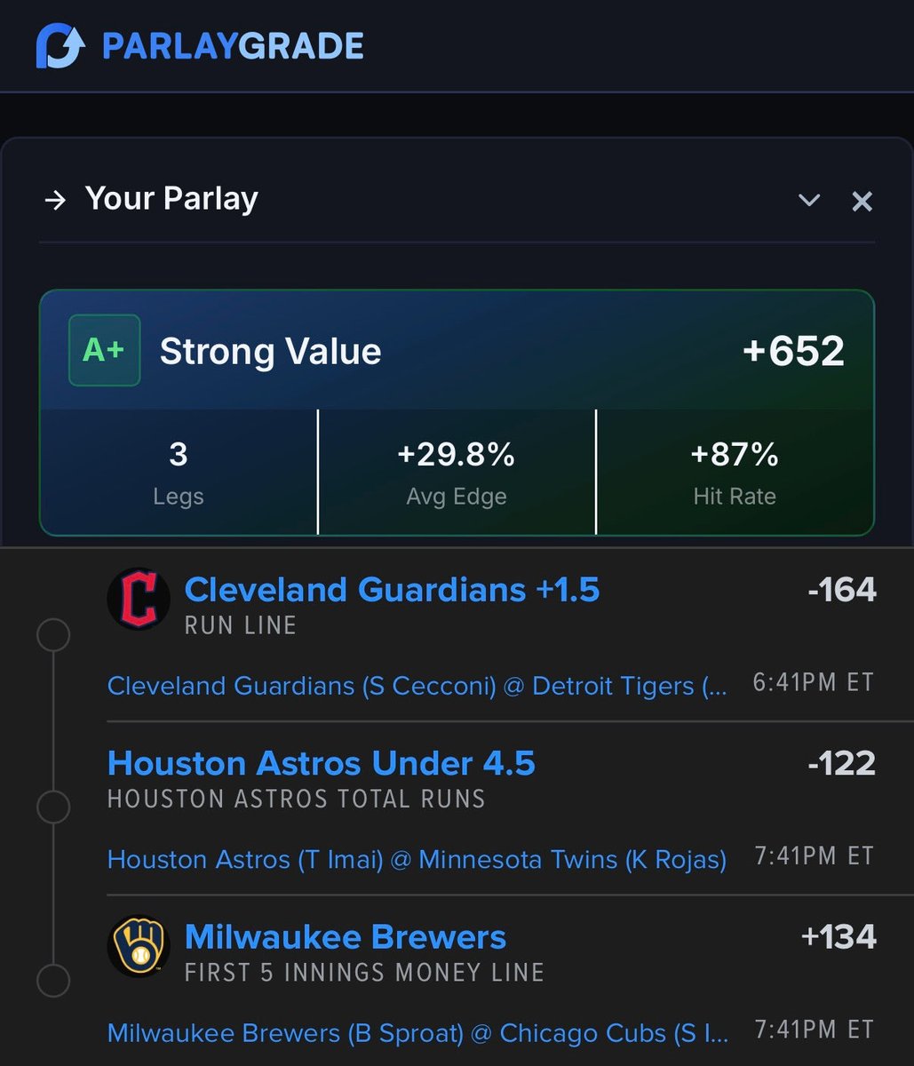 ParlayGrade's tweet photo. A+ ParlayGrade Play! 🍎 

Let’s get another W! 🤑 

💰$50 GIVEAWAY - RT &amp; FOLLOW💰 

-Go to https://t.co/zswtiIufX9
-Create your ParlayGrade bet slip
-Post to X with #ParlayGrade

Tail ours here 👇 
https://t.co/RF9cNoWCdm https://t.co/AUeZbjzjiS