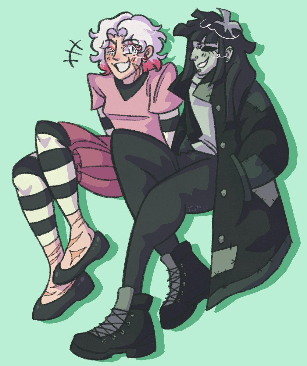 tinytiefling_'s tweet photo. psych &amp; seam stuff :] been messing with procreate amidst massive art block Hi everyone https://t.co/WYLFMXEhA0