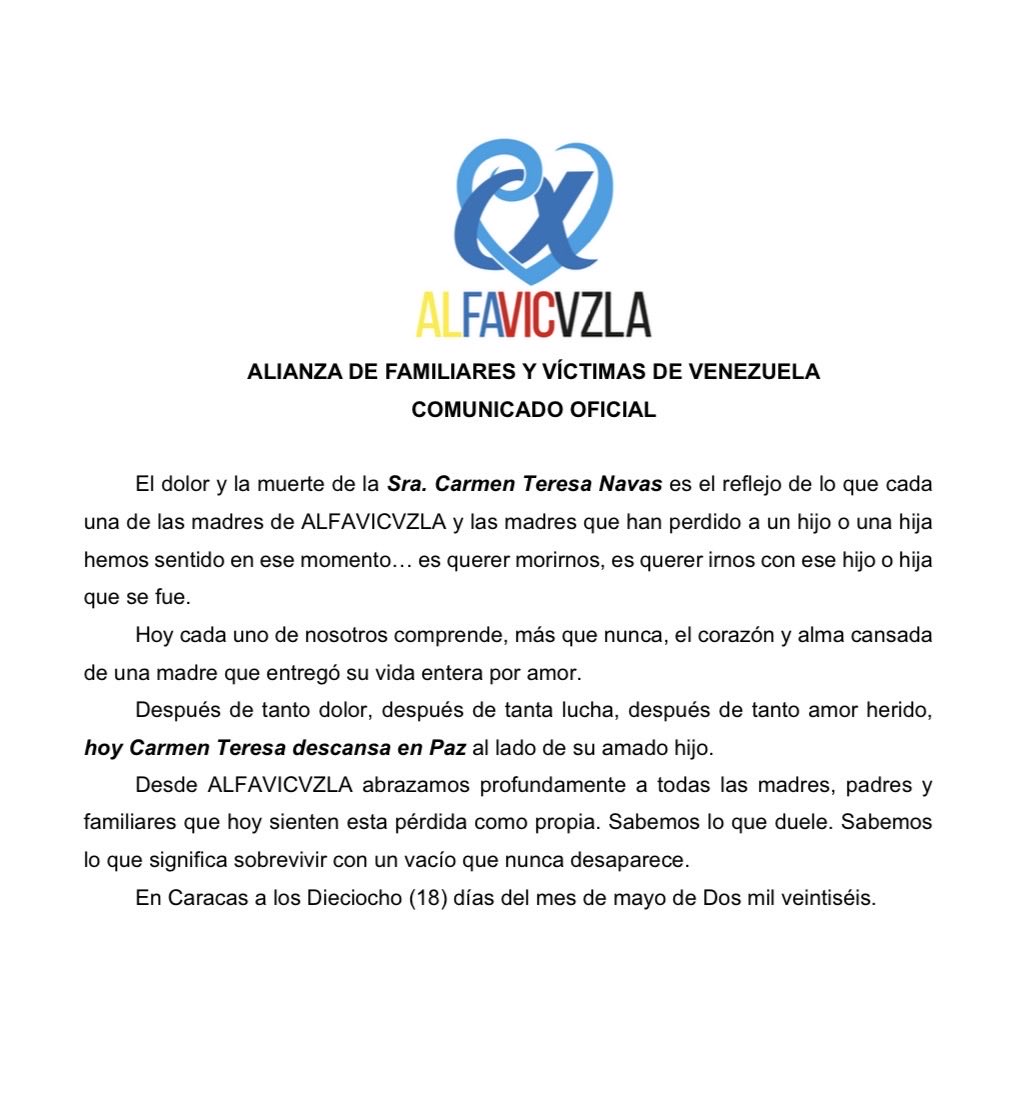 Alfavic2017's tweet photo. Comunicado Oficial
Ante tanto dolor sobran las palabras. https://t.co/UwodUejAvI