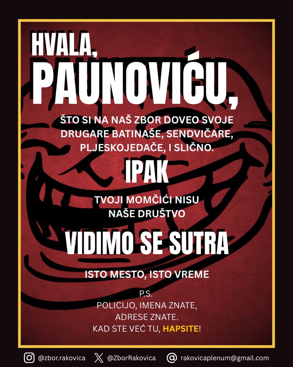 Zbor Rakovica tweet media