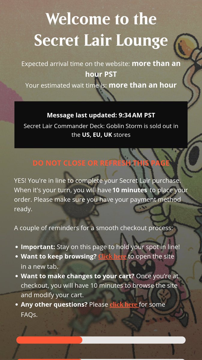 DunkyJimmelberg's tweet photo. @MTGSecretLair What's the point of not emptying the queue the moment that all The Commander Deck Sold Out In All Stores? 
At this point it's just cruelty for the sake of cruelty with you guys https://t.co/DE3HAc8YD5