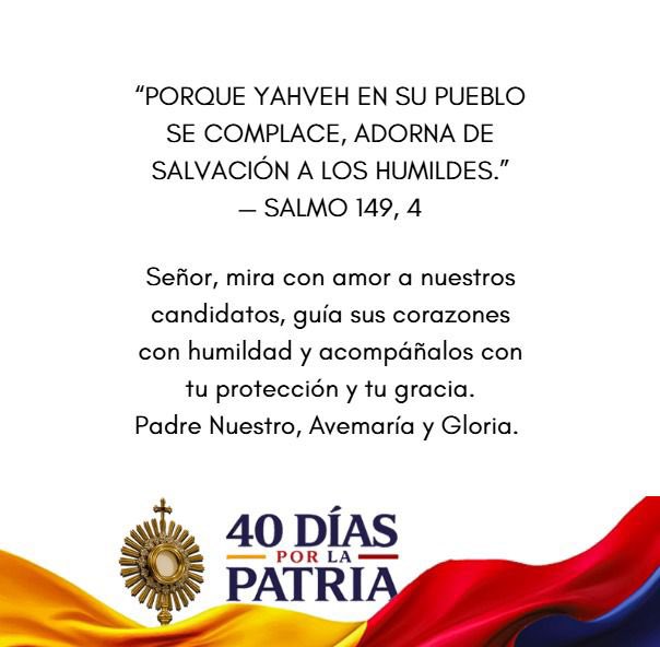 Dulcinela0907's tweet photo. #VigésimoOctavoDía40DíasPorLaPatria #FirmesEnLaOración #FirmesEnLaFe #FirmesPorLaPatria orando por @ABDELAESPRIELLA @DELAESPRIELLAE Presidente y @jrestrp Vicepresidente 🙏🏼🐅🇨🇴 https://t.co/VUDvaydFMG