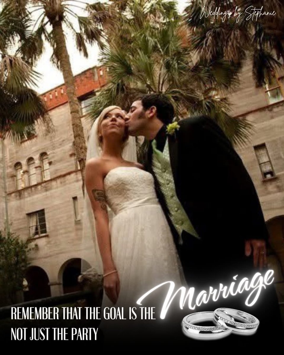 WeddingsBySteph's tweet photo. Motivation Monday

Remember that the goal is the marriage, not just the party.💍

We know exactly what it’s like to be in your shoes, dreaming of a perfect day while navigating the stress of planning. 

Say "I DO" to stress-free love! 
​Let us bring your dream wedding to life with expert planning and seamless coordination.

https://t.co/p9yDGr3moV

#weddingcoordinatornearme #palmcoastweddingcoordinator #weddingplanning