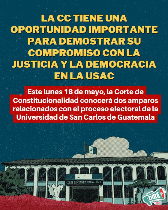 usac_dire's tweet photo. 📢 LA CC TIENE UNA OPORTUNIDAD IMPORTANTE PARA DEMOSTRAR SU COMPROMISO CON LA JUSTICIA Y LA DEMOCRACIA EN LA USAC

#USAC #USACDIRE #RescateUsac https://t.co/NzvAoXTa6i