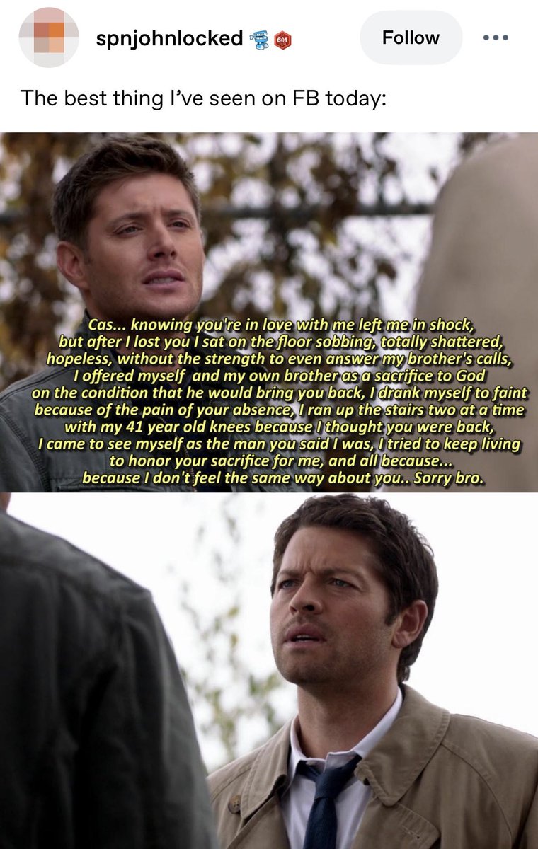 bamfsasstiel's tweet photo. so basically that’s how y’all sound like when you say that dean doesn’t reciprocate https://t.co/uoAq0DA6RG