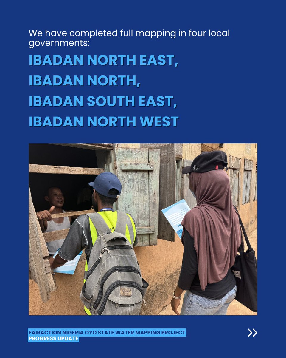 Fairaction_ng's tweet photo. To our field team: your dedication in every community is the foundation of this work.

To everyone following this journey, this is what real change looks like. Step by step. Community by community. Data leading the way.

Stay with us as we continue building toward clean, equitable water access for all.

#WaterMapping #EndingWaterPoverty #WaterAccess #SDG6 #FairActionNigeria