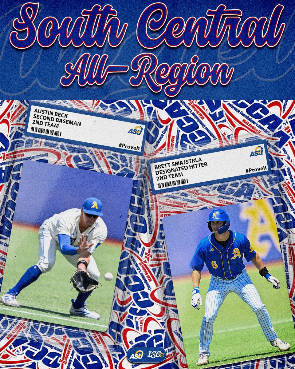 RamsASUbaseball's tweet photo. Congratulations to Austin Beck and Brett Smajstrla for earning Second Team All-South Central Region honors by the @d2cca!

#ProveIt | @Austinbeck271 | @bsmajstrla https://t.co/fj1wLERiNV