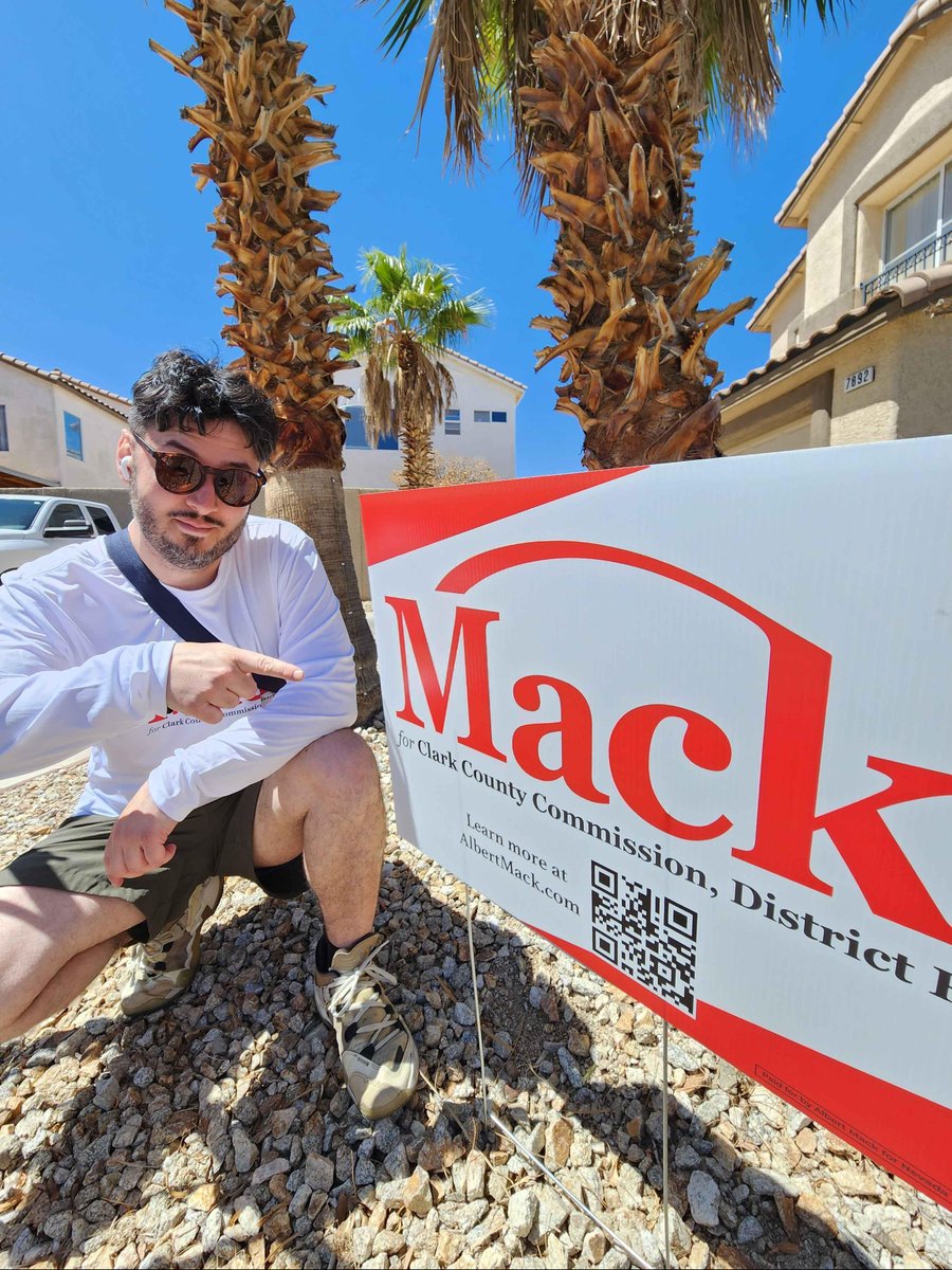 VoteAlbertMack's tweet photo. If you’ve got a sign in your yard…thank you!
If you want one, message us and we’ll get it to you.
Vote Albert Mack for Clark County Commissioner District F.
#BackTheMack #NVPolitics #ClarkCounty https://t.co/FhiiBrGeI1