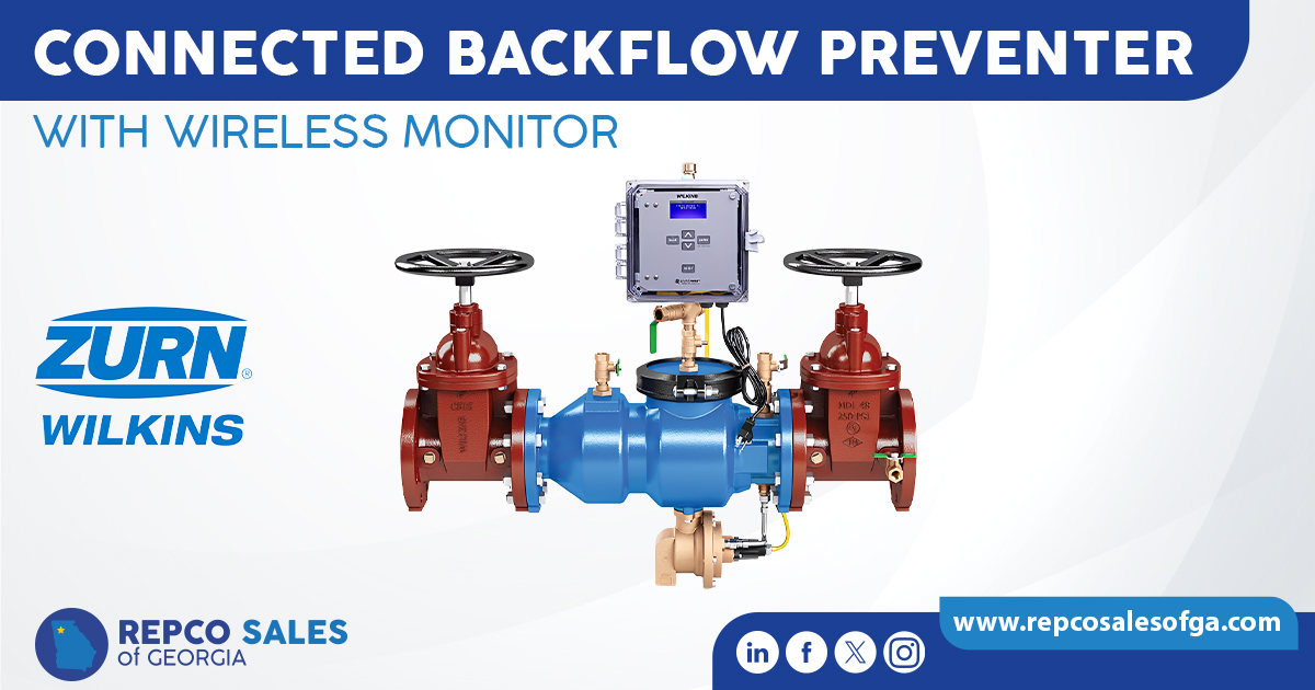 RepcoSalesofGA's tweet photo. #ZurnWilkins’ Connected #BackflowPreventer gives you real-time visibility into your system, helping you respond before small issues turn into damage. With 24/7 monitoring of relief valve discharge and instant text or email alerts, you’re always in control. https://t.co/YuzA9jzJvC https://t.co/iemo5bgZKl