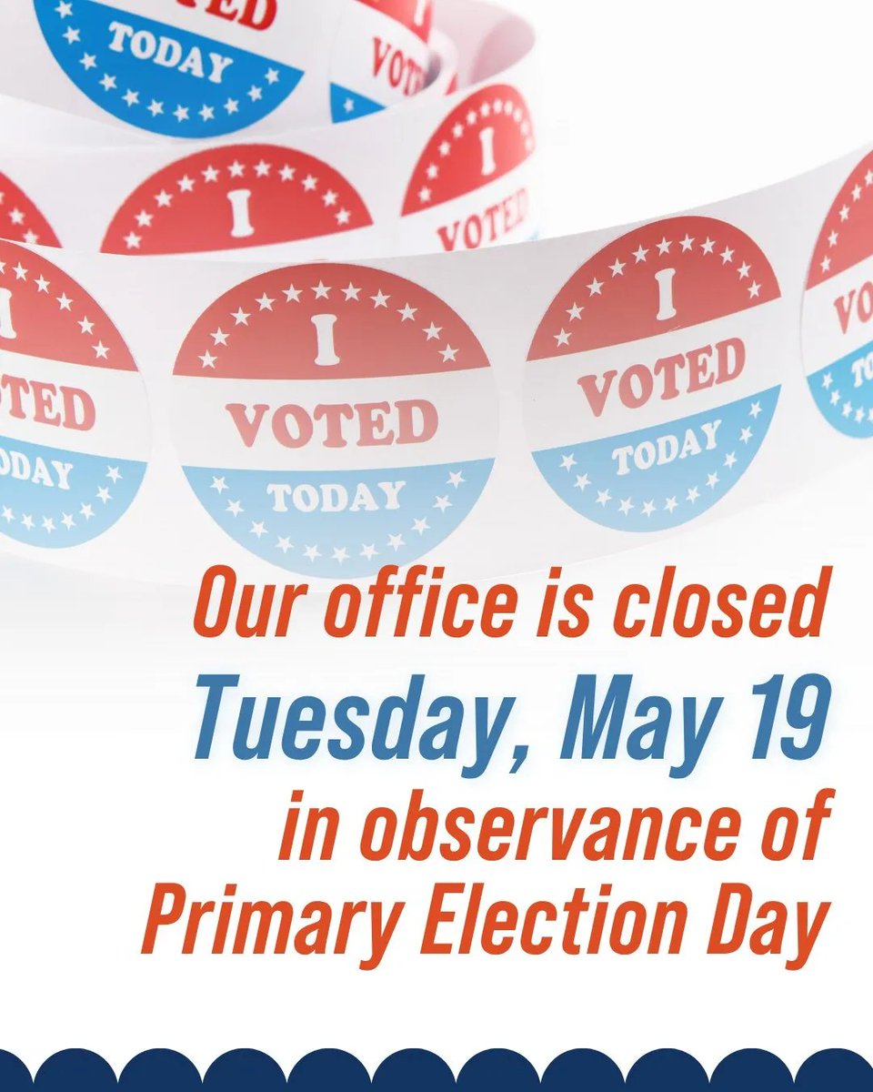Rep_Dougherty's tweet photo. My office will be closed tomorrow for Election Day. Make sure you get out to vote and make your voice heard! Polls are open from 7 AM - 8 PM. https://t.co/S8hX1dZ82T
