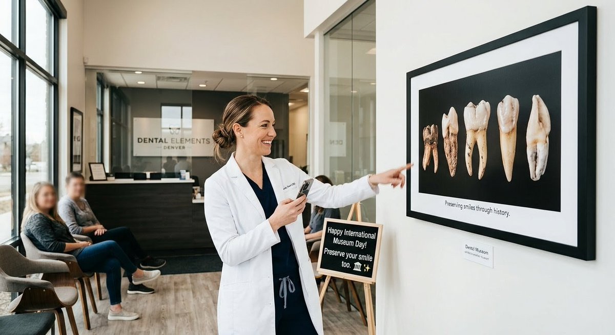 dentalelements's tweet photo. Museums preserve masterpieces, and at Dental Elements, we preserve your smile! 🏛️✨ This International Museum Day, let’s celebrate the art of a healthy, confident smile. Is your smile gallery up to date? Book your next visit today! #IMD2026 https://t.co/dpQNVBXYD0