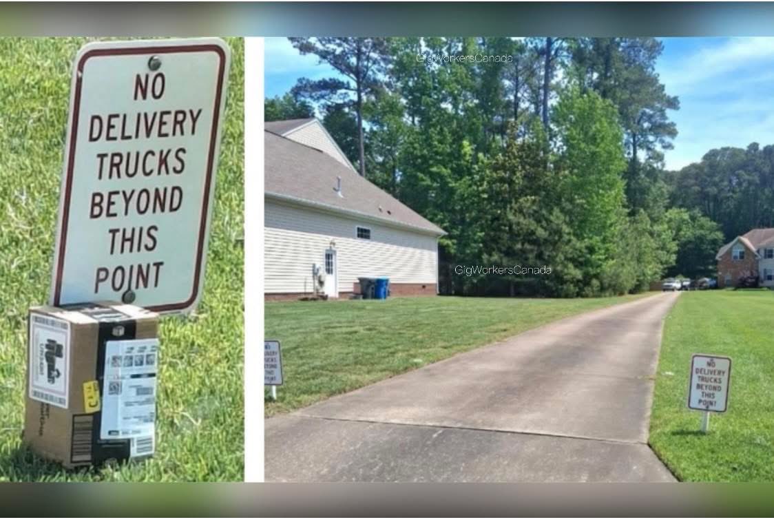 GigWorkersCa's tweet photo. Prime package left in dirt, driver too lazy to walk? I pay $139 a year for Prime &amp; this lazy driver left my $450 package in the dirt right under my sign cuz he was too scared to walk a few yards. My wife is absolutely hysterical cuz she had to put on her shoes … (see comments) https://t.co/SIkWN0sMwq