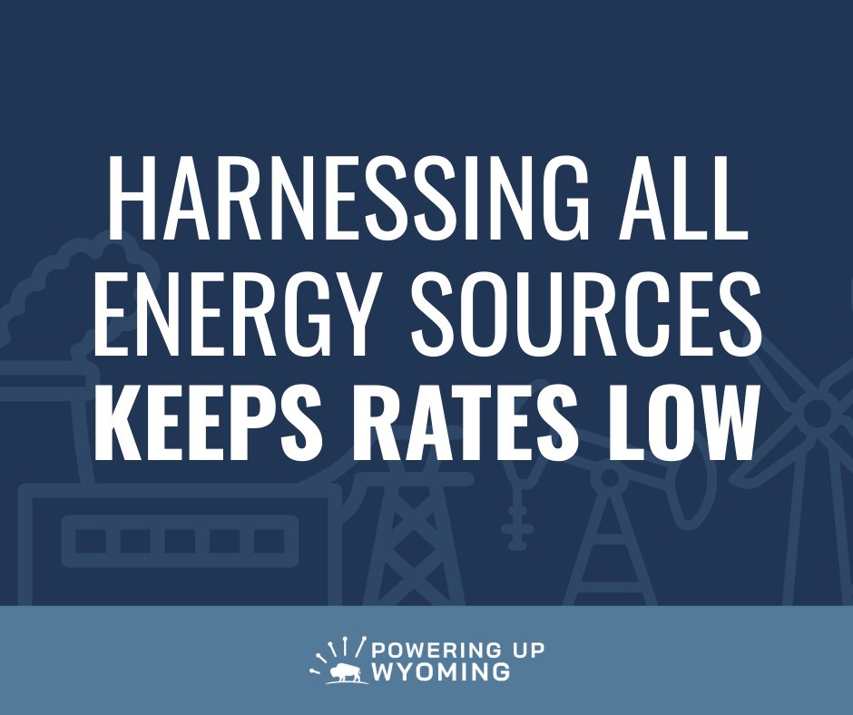 PoweringUpWyo's tweet photo. Wyoming has long been an energy leader, and its strong wind resources position it well to meet the nation’s growing electricity demand. While Wyoming’s energy future will likely include a mix of resources, including traditional fuels and emerging technologies, cost-competitive renewables can help:

* Keep electricity prices more affordable
* Meet growing energy demand
* Diversify Wyoming’s energy portfolio
* Support continued investment in energy infrastructure

Learn more: https://t.co/Kpv3CA6bzK