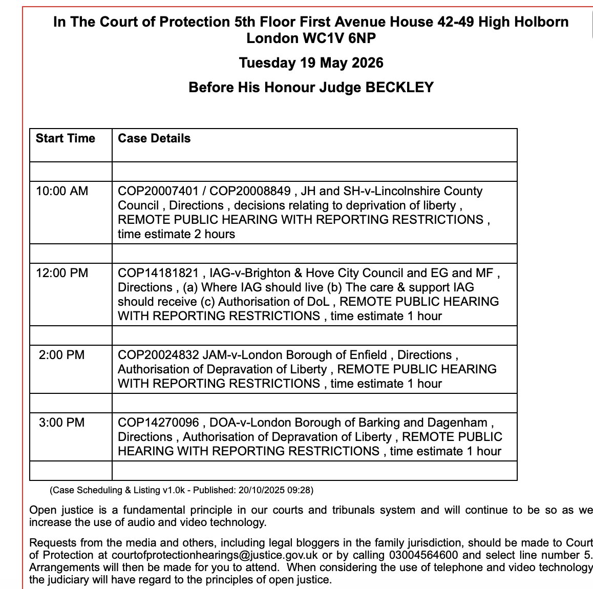 Open Justice Court of Protection Project tweet media