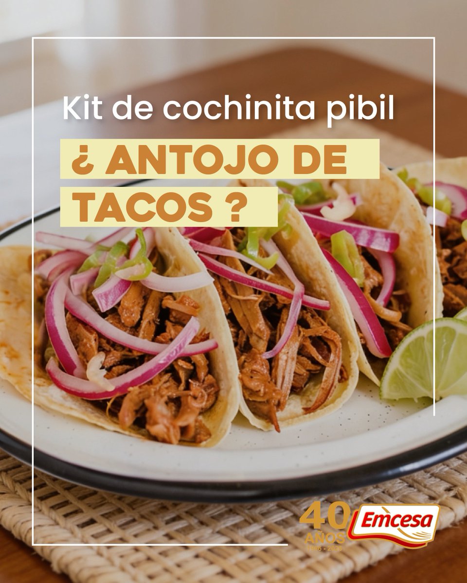 EmcesaCarnicos's tweet photo. 🌮🔥 Cochinita pibil lista en minutos con nuestro kit especial. ¡Menos tiempo en la cocina, más sabor en tu mesa! 😍

#Emcesa #Emcesaentumesa https://t.co/U5OsdQTQUa