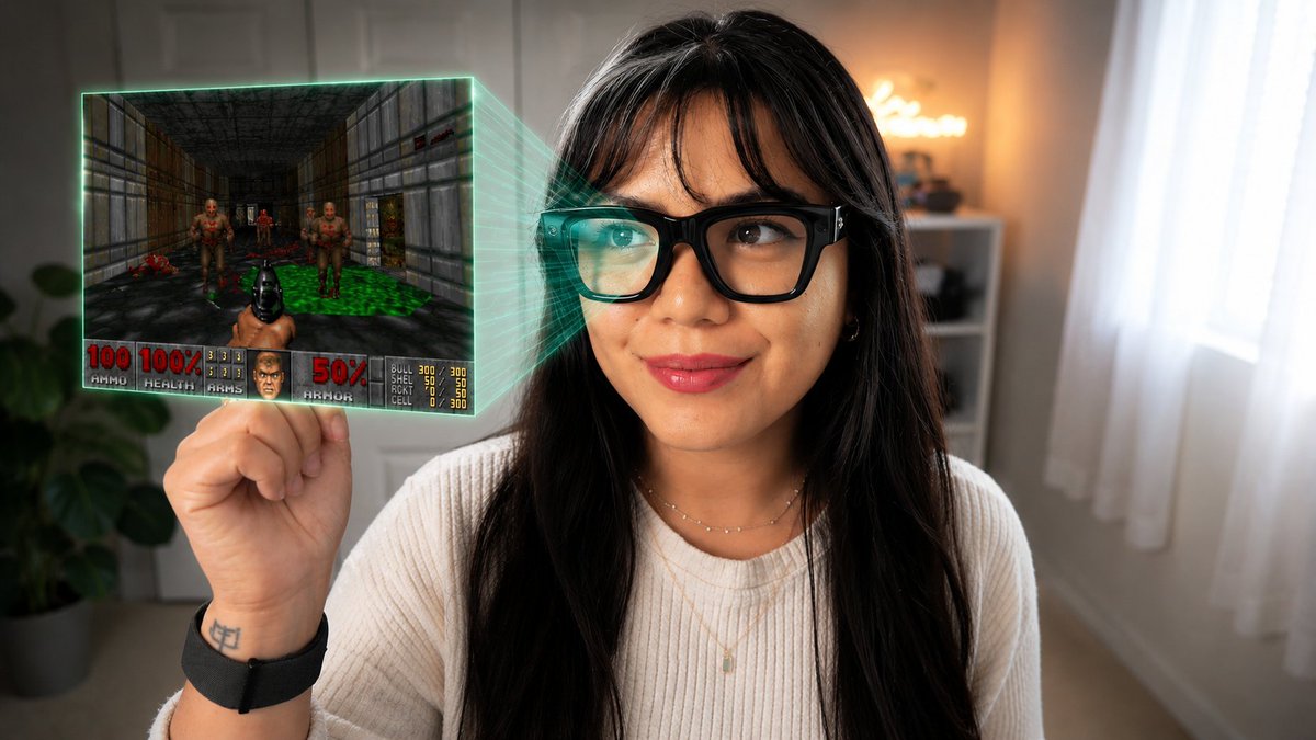 VRwithJasmine's tweet photo. If you're interested in getting tetris &amp; other custom web apps working on your Meta RayBan Display glasses, I made a quick tutorial on YouTube:  https://t.co/5HDHCspksn https://t.co/nltPboKkdw