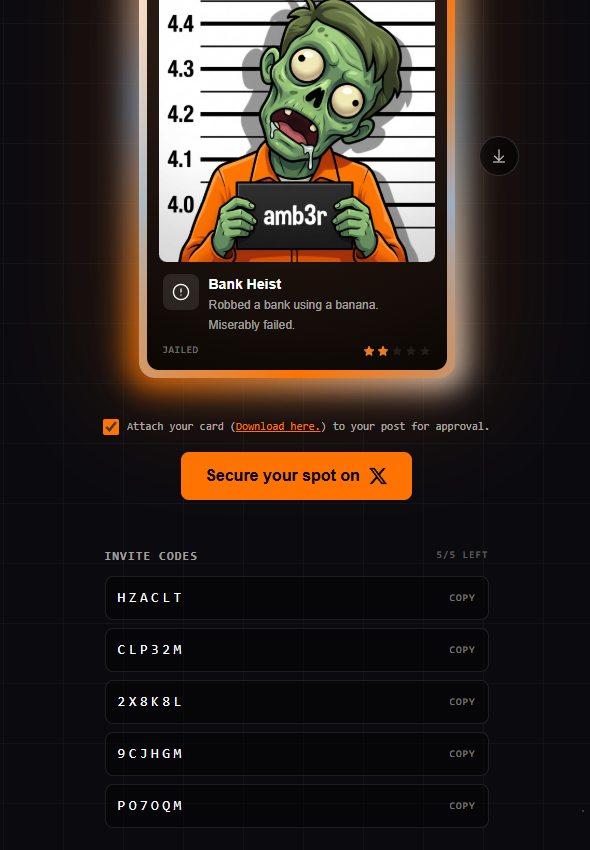 amb3rage's tweet photo. i'm waiting at #6274

@Jaileddotfun launching soon

[ drop your card below👇] https://t.co/H2uuwnmEoi