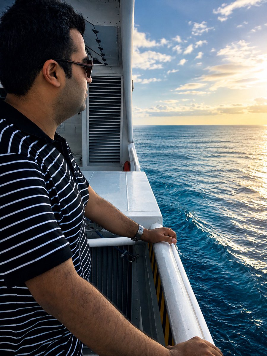 bahrian's tweet photo. Came across this photo from a ferry ride in the Gulf, taken years ago.

Didn’t think much of it back then.

Funny how certain photos start making sense later in life.

For a long time, I underestimated the value of being visible. https://t.co/FlWyxEPihv