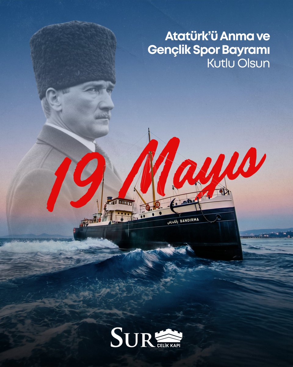 surcelikkapi's tweet photo. Bağımsızlık mücadelemizin ilk adımı olan 19 Mayıs Atatürk’ü Anma, Gençlik ve Spor Bayramı kutlu olsun. 🇹🇷

#19mayısatatürküanmagençlikvesporbayramı https://t.co/cSUwGuuPy7