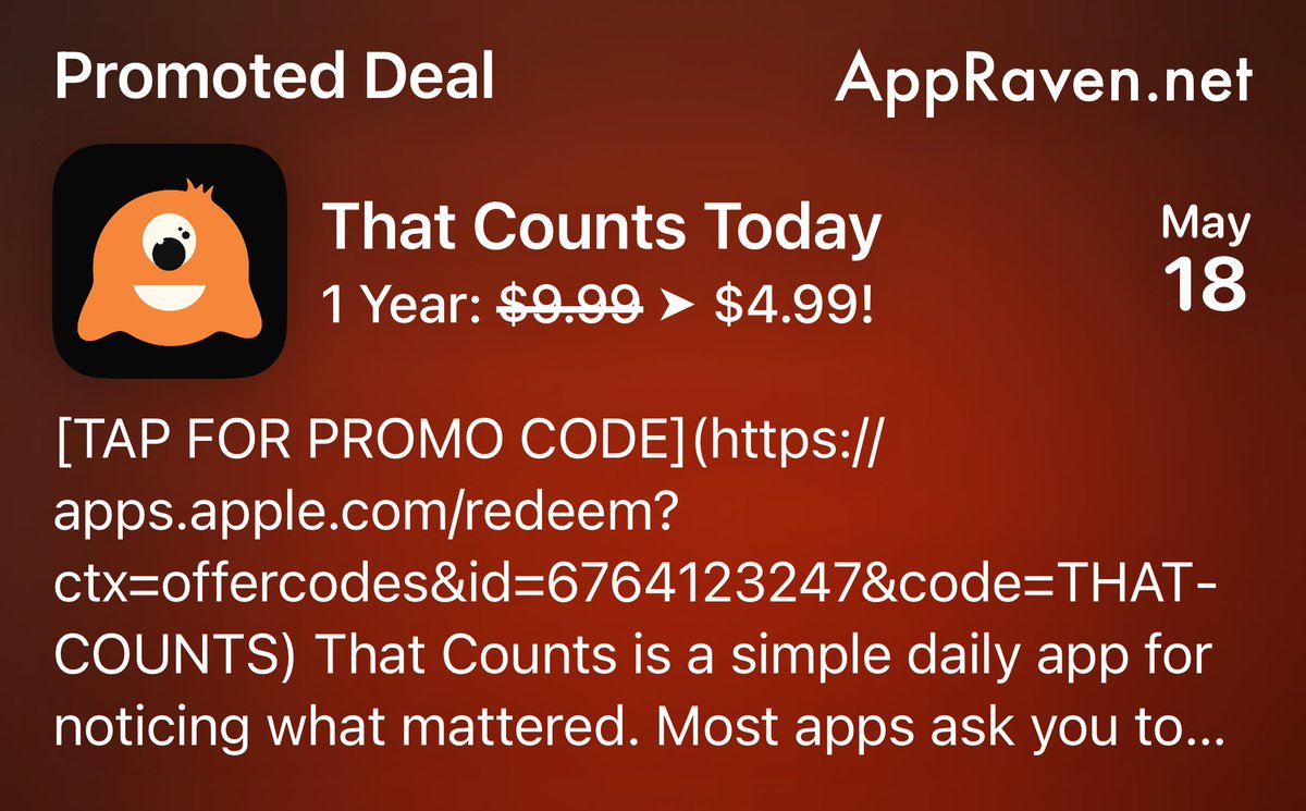 AppRaven: Apps Gone Free tweet media