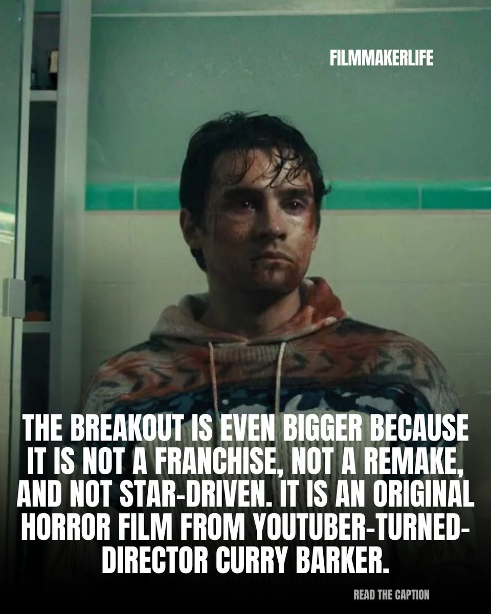 FilmmakerLife_'s tweet photo. ‘Obsession’ cost about $1M and opened with $21M worldwide, becoming a breakout original horror hit directed by Curry Barker without franchise backing or major star power. 🎬 https://t.co/D3cdaHm901