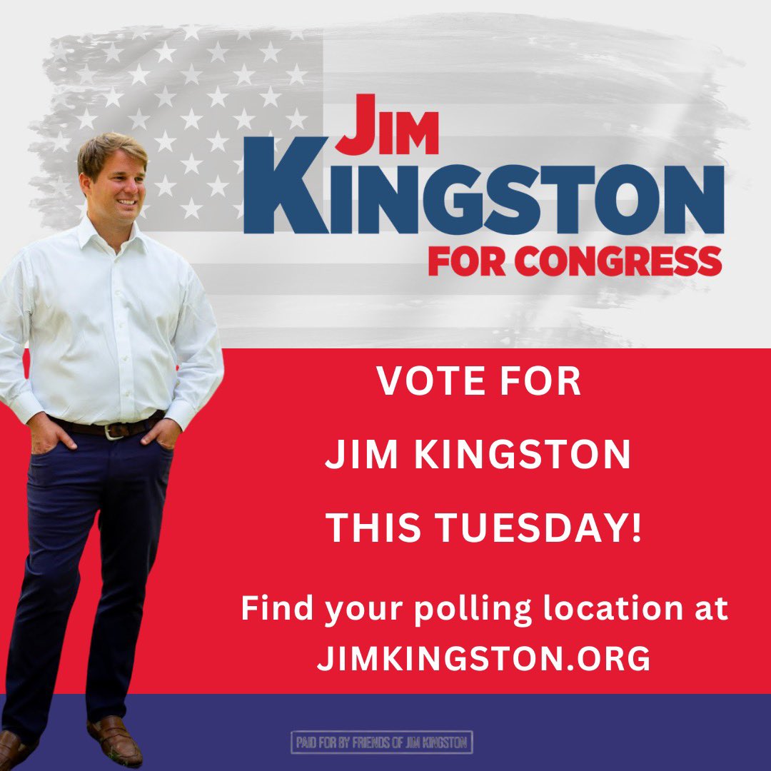 Crimsontider's tweet photo. Vote for Trump Endorsed Jim Kingston

He will do a great job https://t.co/vLp5uYcRHF