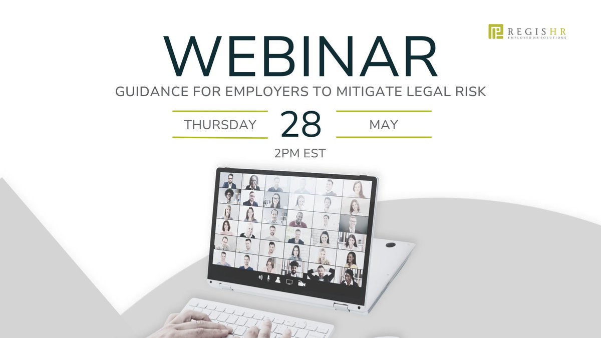 RegisHRGroup's tweet photo. Join us next Thursday (May 28th) 📢🔊 we'll discuss the ADA interactive process and related employer responsibilities.

To register contact your HR Manager or payroll representative.

#Webinar #ADA #HRCompliance #RegisHR https://t.co/IgVyw7urzt