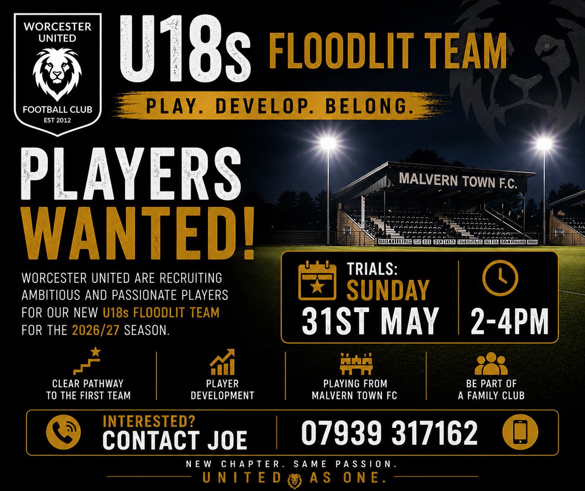 WorcesterUtd1's tweet photo. Follow the link to register 

https://t.co/d8IOB28qbF https://t.co/zhHFduimz7