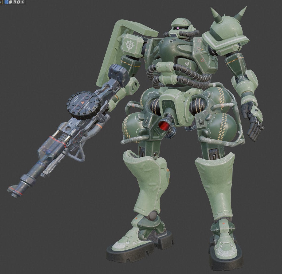 GQ版ザクにザクマシンガンを装備させた。