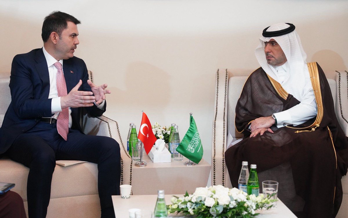 turkiyecop31's tweet photo. COP31 President-Designate Murat Kurum attended the opening of the 13th Session of the World Urban Forum (WUF13), organised by UN-Habitat in Baku, Azerbaijan.

Within the framework of the Forum, high-level bilateral meetings were held with H.E. Dr. Khalfan Al Shueili, Minister of Housing and Urban Planning of the Sultanate of Oman, and H.E. Majid bin Abdullah Al-Hogail, Minister of Municipalities and Housing of the Kingdom of Saudi Arabia.

Discussions focused on climate-resilient cities, sustainable urban development, and strengthened international cooperation on the road to COP31.

@UNHABITAT
@WUF13Azerbaijan