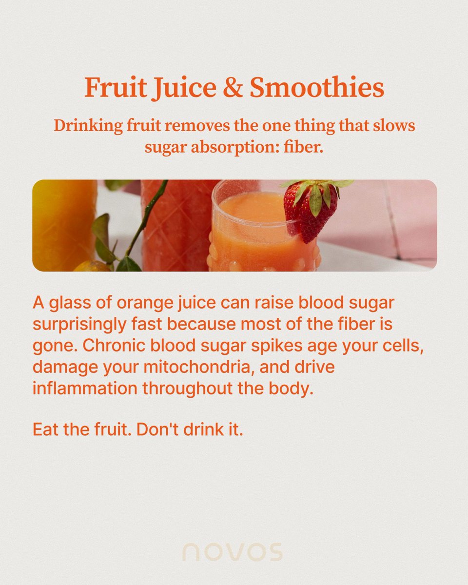 NovosLabs's tweet photo. Aging isn't just about what you put on your body.

It starts with what you put in it, three times a day, every day. Read labels. Prioritize protein and fiber in the morning. Keep blood sugar stable.

Your future self is built at breakfast. https://t.co/ibOdT7suVC