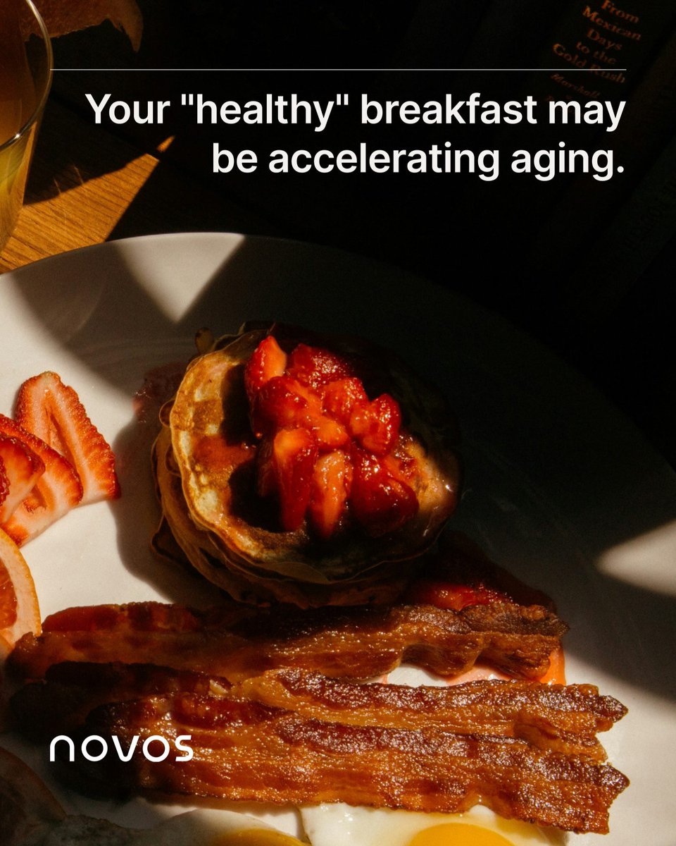 NovosLabs's tweet photo. Aging isn't just about what you put on your body.

It starts with what you put in it, three times a day, every day. Read labels. Prioritize protein and fiber in the morning. Keep blood sugar stable.

Your future self is built at breakfast. https://t.co/ibOdT7suVC