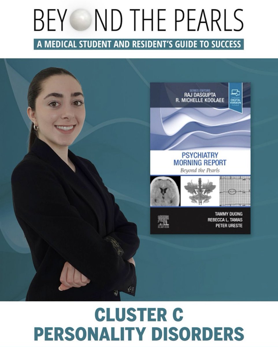 DoctorRajD's tweet photo. This week on Beyond the Pearls, Taylor Scott reads Chapter 19 from Psychiatry Morning Report about Cluster C Personality Disorders. Tune in now wherever you get podcasts! https://t.co/MveACGivJ3