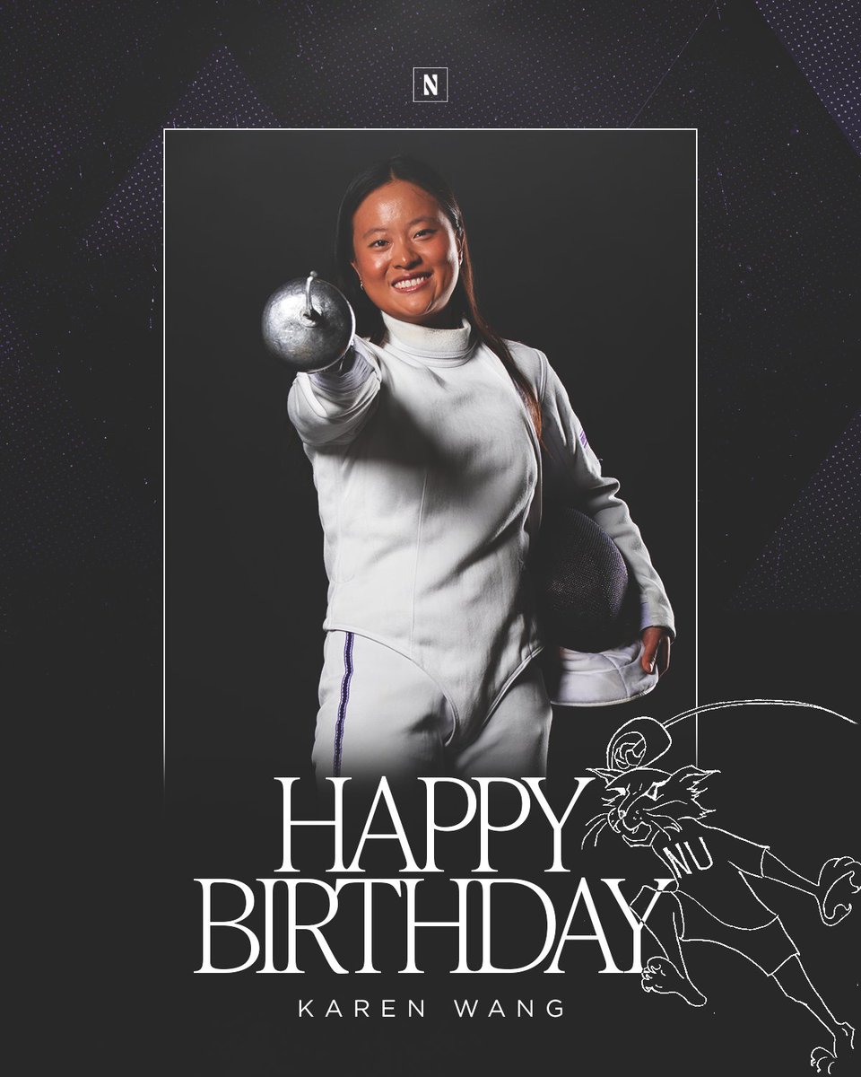 NUWFencing's tweet photo. We'd like to wish a very Happy Birthday to senior epeeist Karen Wang! 🥳🎉 https://t.co/ybyp7dSXmp