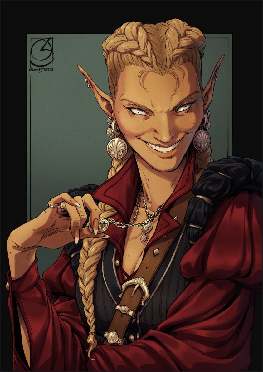 fireStash's tweet photo. Making new pieces to use for commission examples! And trying to up my colour game (idk if the black borders look good or not though)~ Still need to do a new Full-Body one .. sigh  #Commissions #dndart https://t.co/pWBiSnj2a3