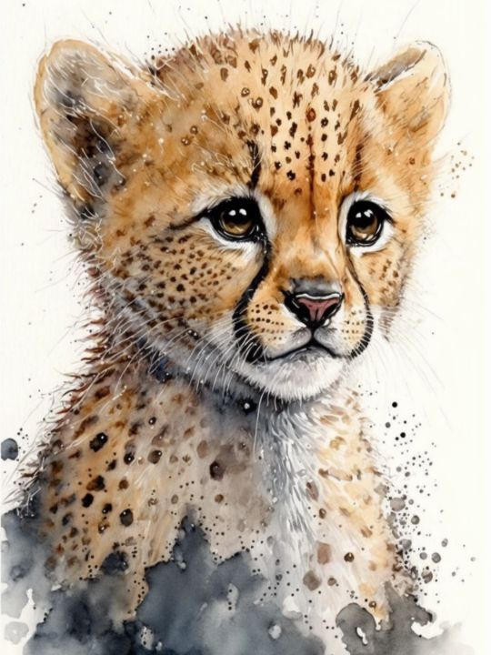 Nogaard4's tweet photo. Art of the Day! "Baby Leopard". Buy at: https://t.co/hCChyVnZtW https://t.co/I4glOYqSTT