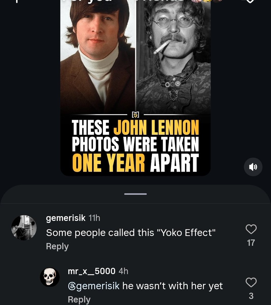 honalizzie's tweet photo. people will find any reason to hate on yoko 😭 it takes one google search to learn they got together mid '68 😭 https://t.co/3st7A34qVX